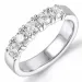 lab grown diamant ring i 14 karat hvitt gull 5 x 0,15 ct
