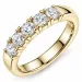 lab grown diamant alliansering i 14 karat gull 5 x 0,20 ct