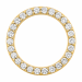 rundt lab grown diamant anheng i 14 karat gull 0,53 ct
