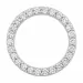 rundt lab grown diamant anheng i 14 karat hvitt gull 0,53 ct