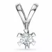 0,30 ct lab grown diamant anheng i 14 karat hvitt gull 0,30 ct