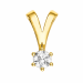 0,40 ct lab grown diamant solitaireanheng i 14 karat gull 0,40 ct