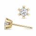 2 x 0,30 ct lab grown diamant solitaireørepynt i 14 karat gull med lab grown diamant 