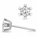 2 x 0,30 ct lab grown diamant solitaireørepynt i 14 karat hvitt gull med lab grown diamant 