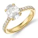 oval lab grown diamant ring i 14 karat gull 2,0 ct 0,29 ct