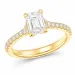 lab grown diamant ring i 14 karat gull 1,0 ct 0,25 ct