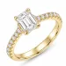 lab grown diamant ring i 14 karat gull 1,0 ct 0,25 ct