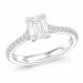 lab grown diamant ring i 14 karat hvitt gull 1,0 ct 0,25 ct