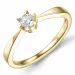 0,20 ct lab grown diamant solitairering i 14 karat gull 0,20 ct