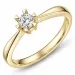 0,20 ct lab grown diamant solitairering i 14 karat gull 0,20 ct