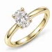 oval lab grown diamant solitairering i 14 karat gull 1,0 ct
