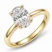 oval lab grown diamant solitairering i 14 karat gull 2,0 ct