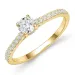 lab grown diamant ring i 14 karat gull 0,40 ct 0,22 ct