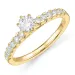 lab grown diamant ring i 14 karat gull 0,52 ct 0,24 ct