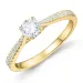 lab grown diamant ring i 14 karat gull 0,40 ct 0,17 ct