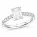 lab grown diamant ring i 14 karat hvitt gull 1,0 ct 0,26 ct