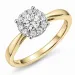 lab grown diamant ring i 14 karat gull og hvitt gull 0,30 ct 0,22 ct