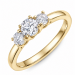 lab grown diamant ring i 14 karat gull 0,30 ct 0,20 ct