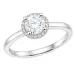 lab grown diamant ring i 14 karat hvitt gull 0,85 ct 0,08 ct