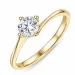 lab grown diamant solitairering i 14 karat gull 0,50 ct