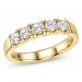 lab grown diamant alliansering i 14 karat gull 5 x 0,15 ct