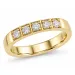 5 x 0,05 ct lab grown diamant alliansering i 14 karat gull 0,25 ct