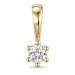 0,10 ct lab grown diamant anheng i 14 karat gull 0,10 ct