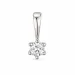 0,10 ct lab grown diamant anheng i 14 karat hvitt gull 0,10 ct