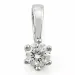 0,20 ct lab grown diamant anheng i 14 karat hvitt gull 0,20 ct