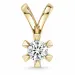 0,50 ct lab grown diamant anheng i 14 karat gull 0,50 ct