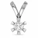 0,50 ct lab grown diamant anheng i 14 karat hvitt gull 0,50 ct