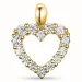 hjerte lab grown diamant anheng i 14 karat gull 0,54 ct