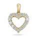 hjerte lab grown diamant anheng i 14 karat gull 0,85 ct