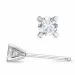 2 x 0,20 ct lab grown diamant solitaireørepynt i 14 karat hvitt gull med lab grown diamant 