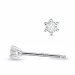 2 x 0,05 ct lab grown diamant solitaireørepynt i 14 karat hvitt gull med lab grown diamant 