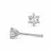 2 x 0,10 ct lab grown diamant solitaireørepynt i 14 karat hvitt gull med lab grown diamant 