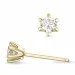 2 x 0,20 ct lab grown diamant solitaireørepynt i 14 karat gull med lab grown diamant 