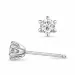 2 x 0,20 ct lab grown diamant solitaireørepynt i 14 karat hvitt gull med lab grown diamant 