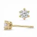 2 x 0,20 ct lab grown diamant solitaireørepynt i 14 karat gull med lab grown diamant 