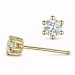 2 x 0,40 ct lab grown diamant solitaireørepynt i 14 karat gull med lab grown diamant 