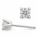 2 x 0,50 ct lab grown diamant solitaireørepynt i 14 karat hvitt gull med lab grown diamant 