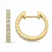 15 mm creol i 14 karat gull med lab grown diamant 
