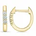 12 mm creol i 14 karat gull med lab grown diamant 