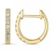 12 mm creol i 14 karat gull med lab grown diamant 