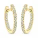 15 mm creol i 14 karat gull med lab grown diamant 