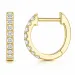 13 mm creol i 14 karat gull med lab grown diamant 