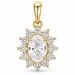 lab grown diamant anheng i 14 karat gull 0,46 ct 0,26 ct