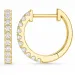 14 mm creol i 14 karat gull med lab grown diamant 