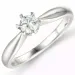 0,50 ct lab grown diamant ring i 14 karat hvitt gull 0,50 ct