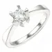 1,00 ct lab grown diamant solitairering i 14 karat hvitt gull 1,0 ct
